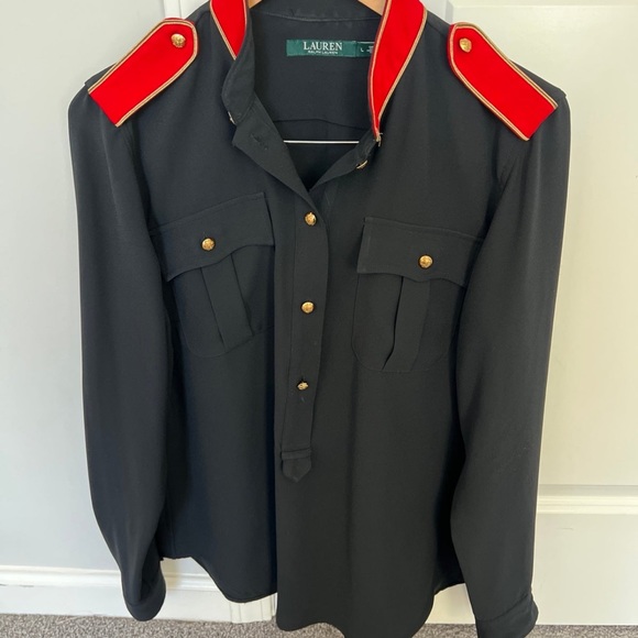 RALPH LAUREN WOMAN BLACK RED  shirt  LONG sleeves - Picture 2 of 8